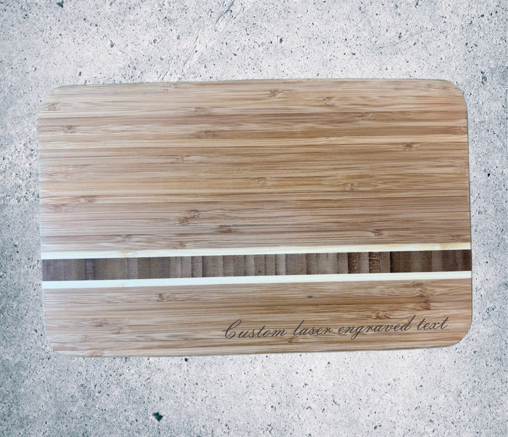 Bamboo Cutting Board with Stripe Inlay
