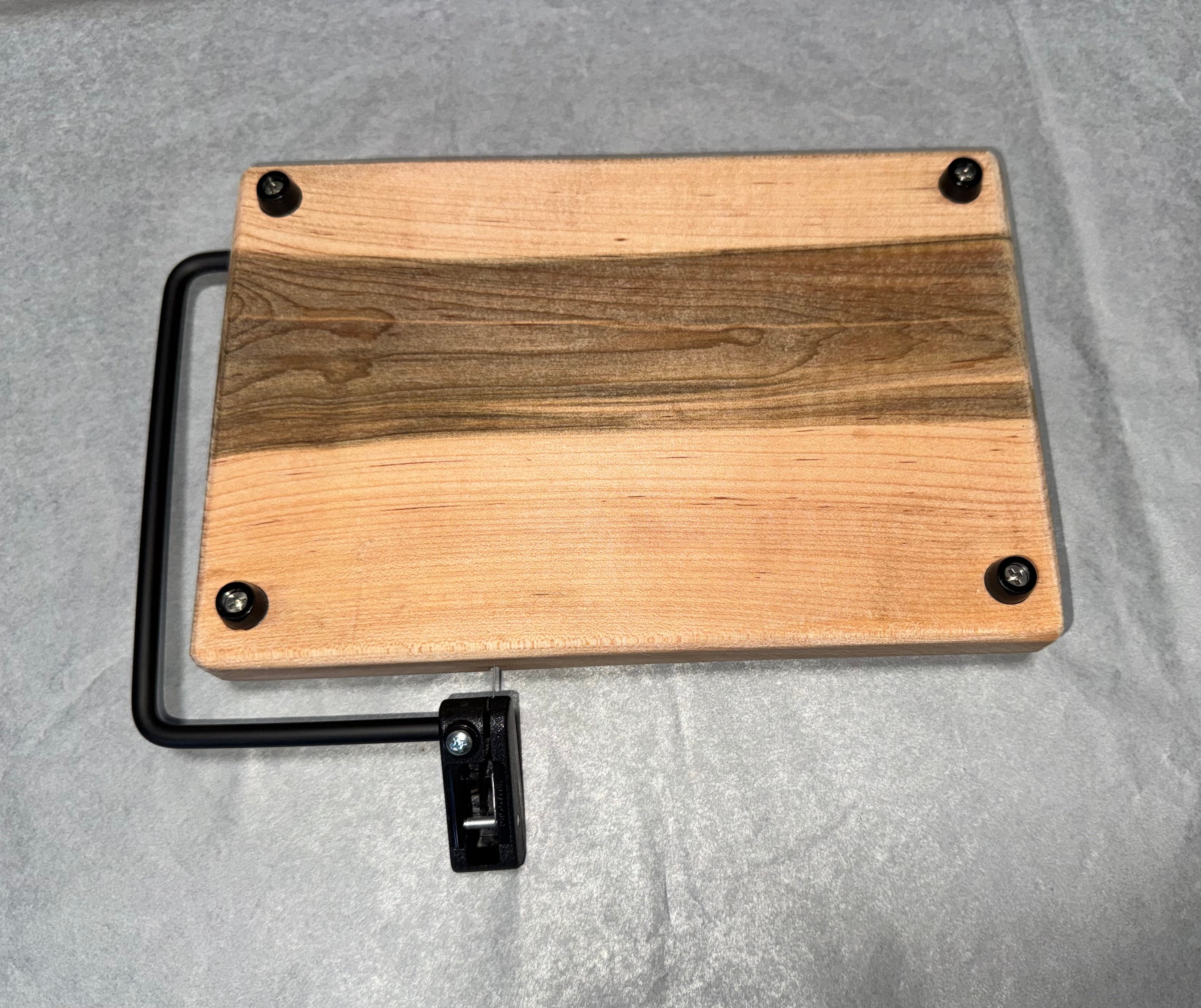 Handcrafted Wood Cheese Board with Wire Slicer