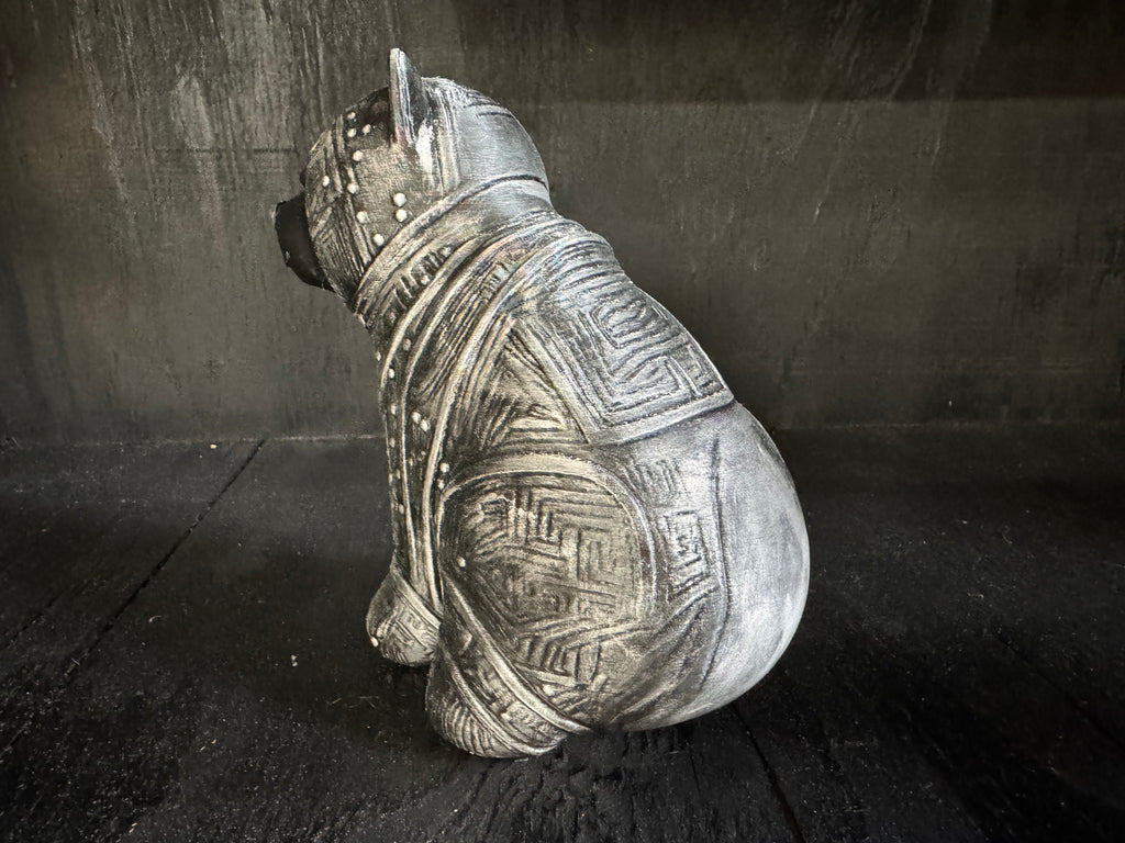 Circuit Board Bear Figurine – Matte gray Sculpture
