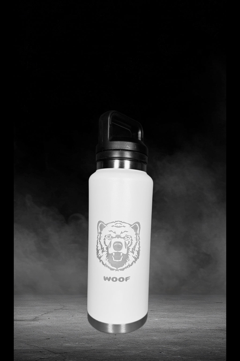 WOOF Laser-Etched Powder Coated 40 oz Water Bottle