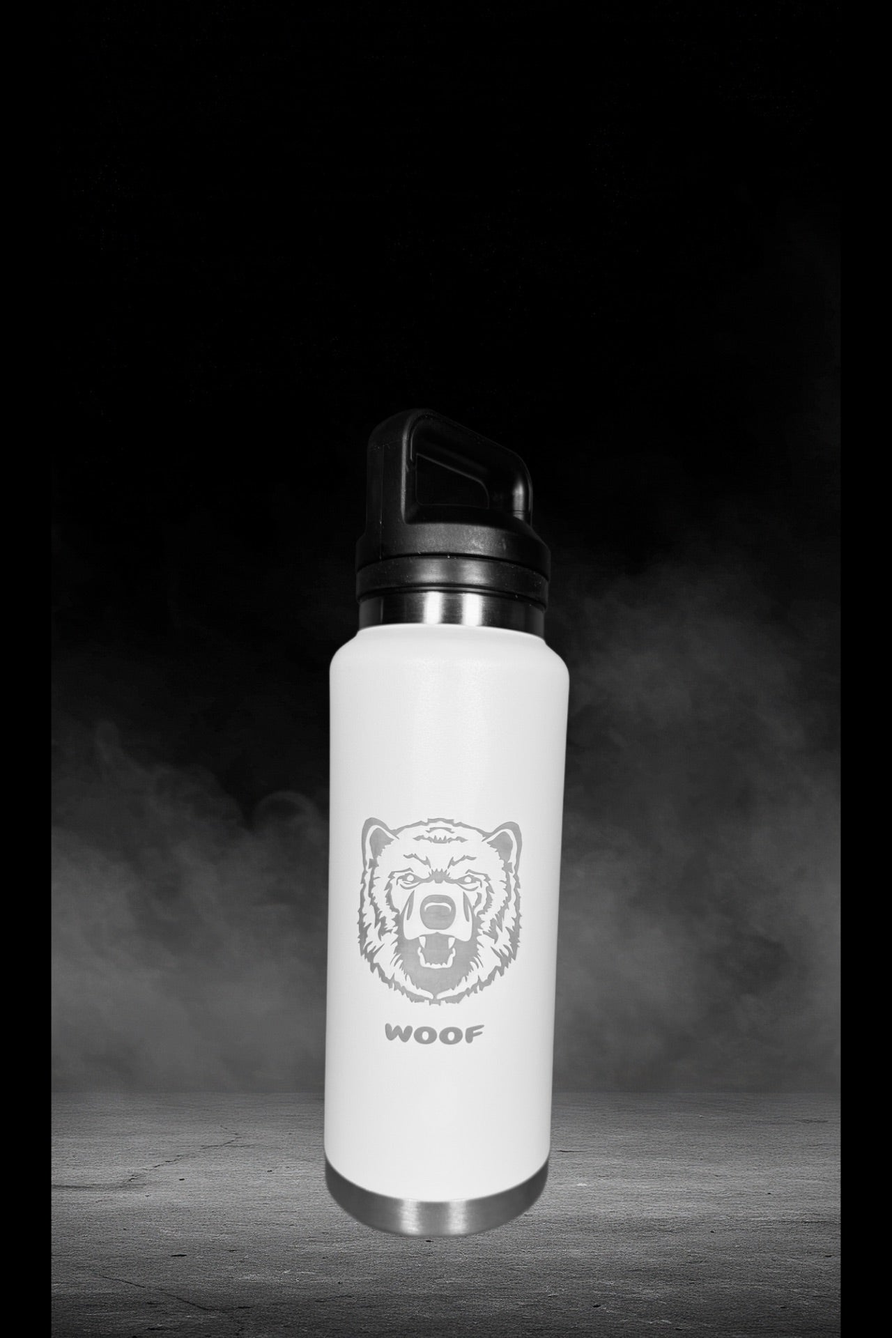WOOF Laser-Etched Powder Coated 40 oz Water Bottle
