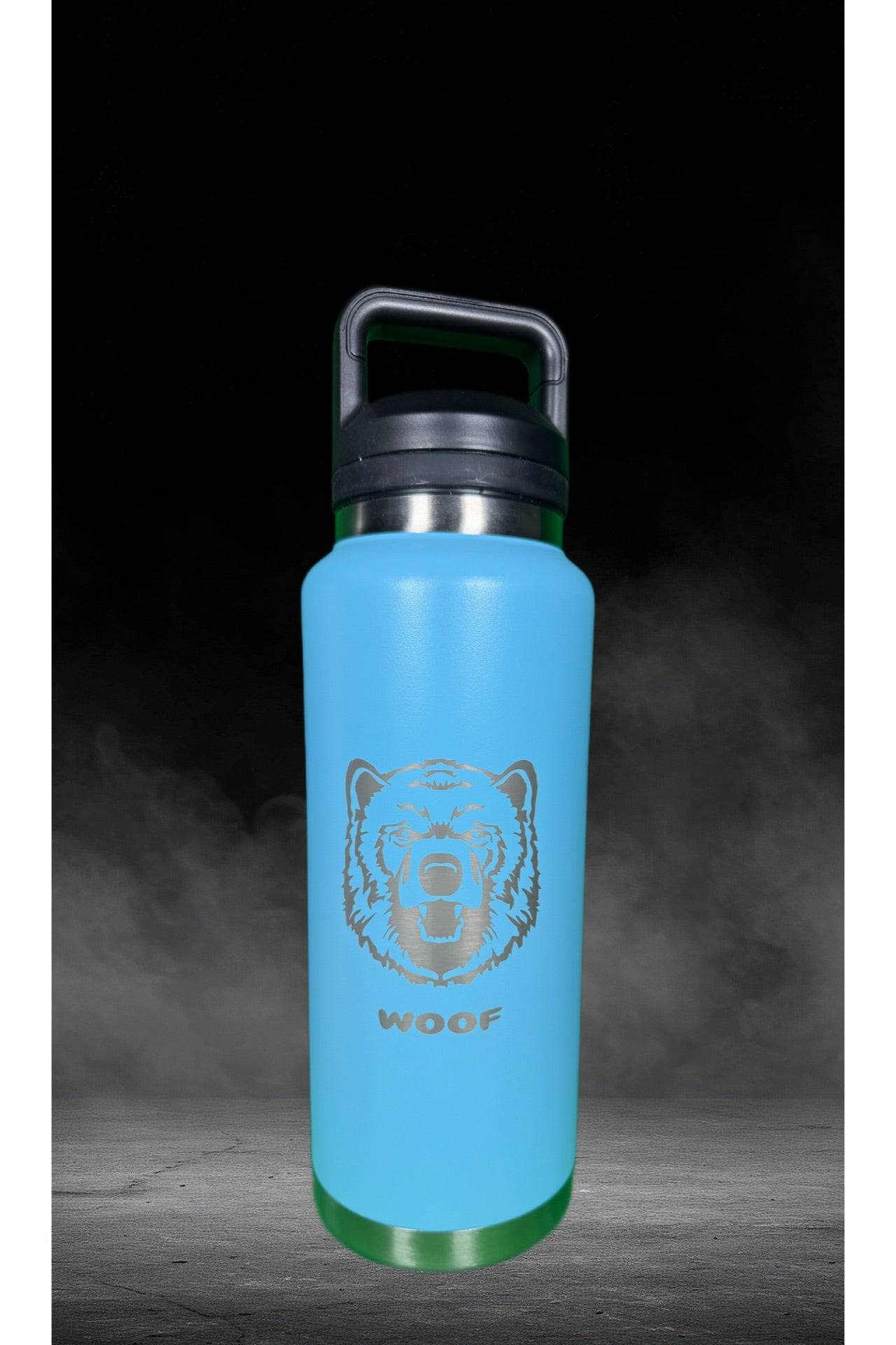 WOOF Laser-Etched Powder Coated 40 oz Water Bottle