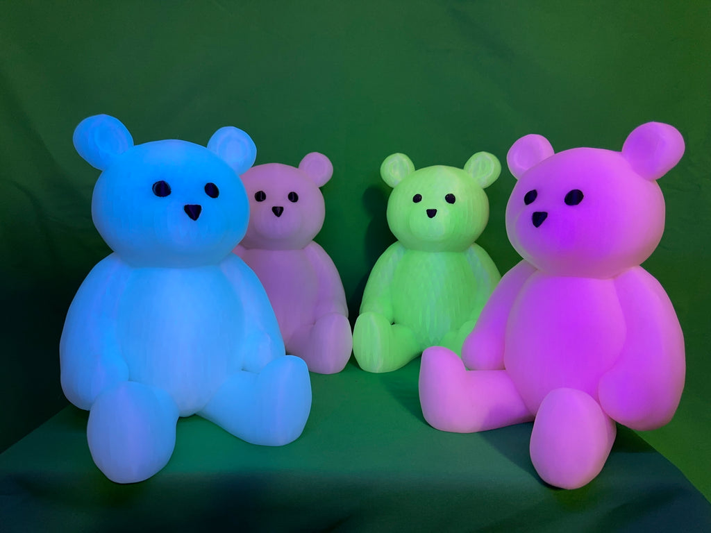 Glow bear night light in pink/magenta color