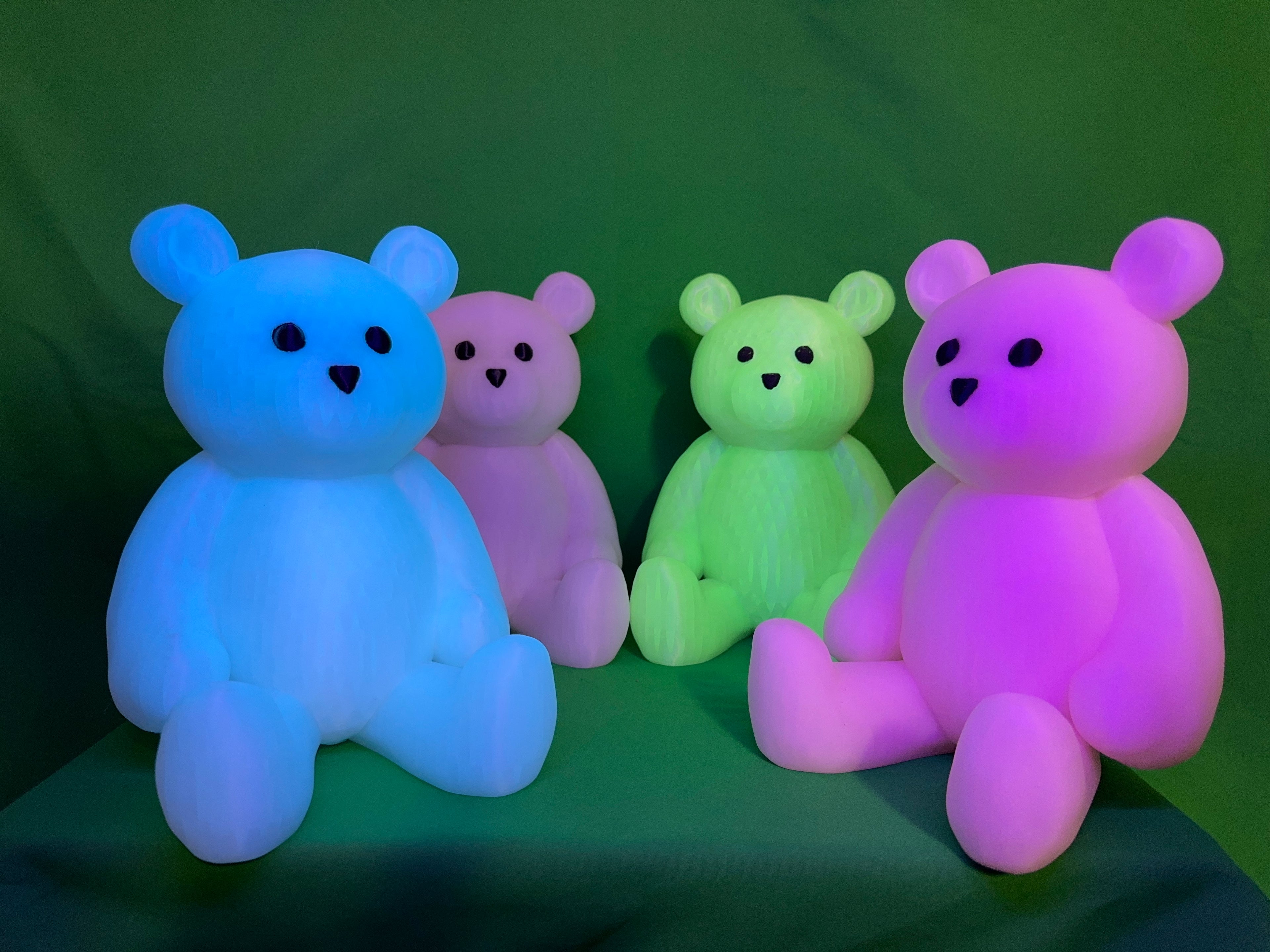 Glow bear night light in pink/magenta color
